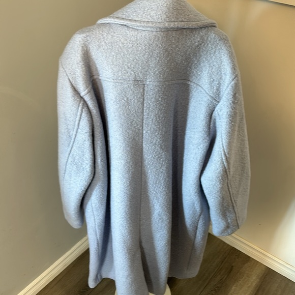 *Michel Studio size 2X boiled wool fully lined winter coat baby blue - Picture 3 of 10
